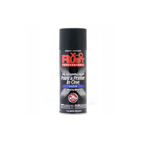General Paint Spray Paint, Black, Satin, 12 oz 125735 - main